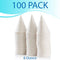 100 Paper Snow Cone Cups, 6 OZ Disposable Funnel Wax Coated Shaved Ice Cups