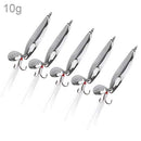 OriGlam 5pcs Spoons Lures Hard Fishing Lures, Fishing Lures Spoon Bait, Metal Lure Kit Hard Bait, Fishing Spinning Lures, Hard Metal Spinner Baits, Treble Hooks for Salmon Bass