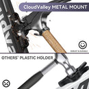 CloudValley for Airtag Bike Holder, Hidden Bicycle GPS Tracker Anti Theft Aluminum Alloy Mount & Hard PC Waterproof Protective Cover for Bicycle Bottle Cage Holder Universal (Security Screws Included)