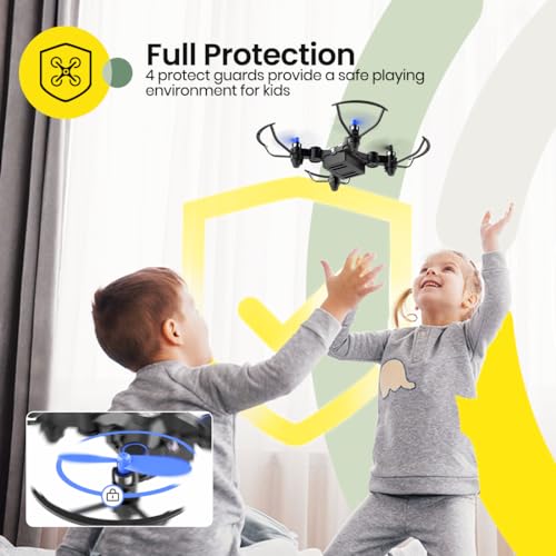 Holy Stone Mini Drone for Kids HS190 Portable Pocket Quadcopter with Altitude Hold 3D Flips, Headless Mode and 3 Speed Modes, Easy to Fly for Beginners,Blue