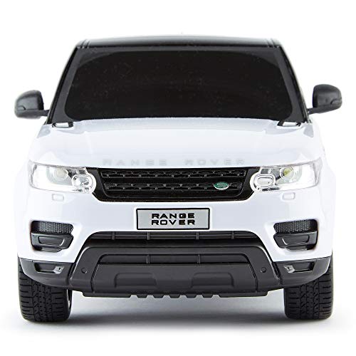 CMJ RC Cars 118GRRW Range Rover Sport Officially Licensed Remote Control Car 1:18 Scale Working Lights 2.4Ghz White