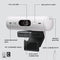 Logitech Brio 500 Full HD Webcam with Auto Light Correction, Show Mode, Dual Noise Reduction Mics, Webcam Privacy Cover, Works with Microsoft Teams, Google Meet, Zoom, USB-C Cable, Streaming - White