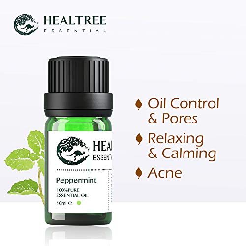 HEALTREE Peppermint Essential Oil - 100% Pure Peppermint Oil for Hair & Skin Care (10ml)