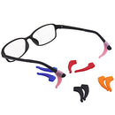 6 Pack Anti-Slip Silicone Glasses Straps with 6 Pairs Ear Grip Hooks, SENHA Soft Eyewear Retainer Eyeglasses Holder for Kids Adult Sports - Black, Red, Orange, Pink, Blue, Green