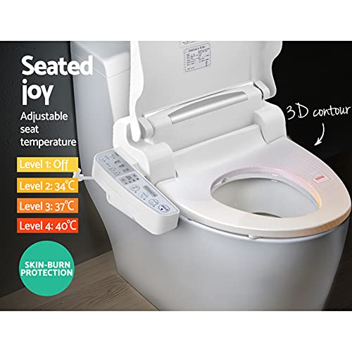 Cefito Bidet Toilet Seat, Electric Portable Toilets Cover Smart Wash Clean Seats Spray Set Home Travel Bathroom Attachment, with Self-Cleaning Nozzle Adjustable Temperature Position White