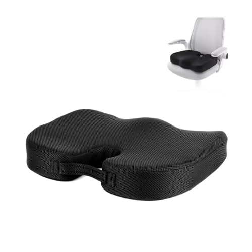 Seat Cushion, Home Office Car Chair Cushions Memory Foam Cushion w/Handle for Computer Desk, Wheelchair & Car Driving Use - Back Support Pillow for Chair