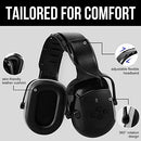 Muffpro Bluetooth Hearing Protection Ear Protection, NRR 25 dB Noise Canceling Earmuffs for Snowblowing, Mowing, Construction (Only Bluetooth), Black