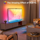 Smart LED TV Backlights with Camera,12.5ft Ambiance Lighting, Sync to Movies & Gaming, Compatible with Alexa & Google Assistant, App Control, Color-Changing WiFi Strip Lights for 55-65 inch TVs