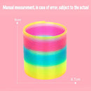 2PCS Rainbow Coil Spring Toy,Magic Spring Coil Toy,Plastic Rainbow Coil Toy,Rainbow Magic Spring Toy for Party Favors Gifts,Stocking Stuffers for Kids & Adults(Size 3.4 * 3.5 inch)