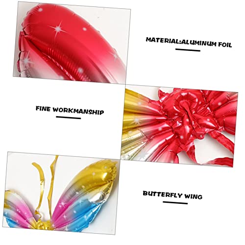 Abaodam 2pcs Symphony Angel Wings butterfly balloon fairy party decorations inflatable angel wings inflatable butterfly wings dancing party props aluminum foil girl supplies to fly