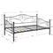 VECELO Premium Daybed Metal Bed Frame Twin Size Steel Slat Support/Strong Legs Headboard/Mattress Foundation, Multi-Functional Furniture