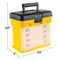 Stalwart 75-STO3182 Parts & Crafts Rack Style Tool Box with 4 Organizers, Yellow