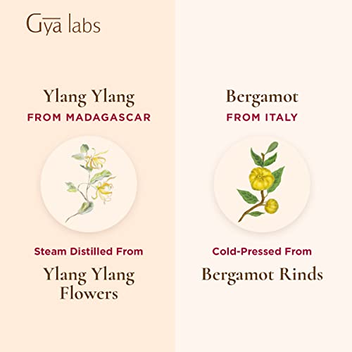 Gya Labs Ylang Ylang Essential Oil & Bergamot Essential Oil (10ml) - Pack of 2