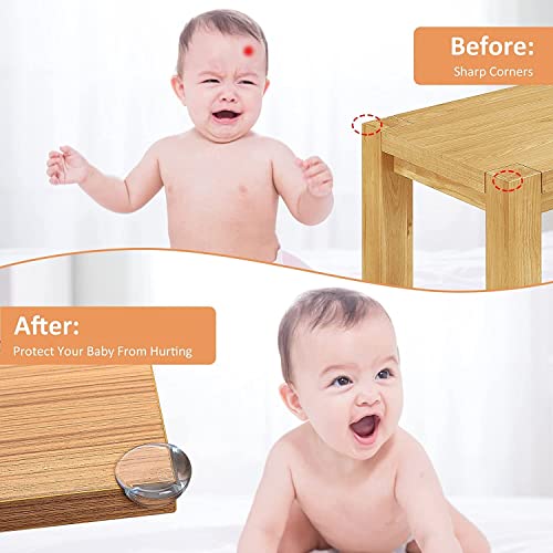 [24 Packs] BECOMTO Baby Safety Corner Guards,Premium Clear Furniture Edge Corner Protector with Strong 3M Gel Stickers Adhesive,Baby Safety Desk Table Sharp Corner Cushion Padding,"Crystal" Technology