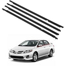 ZONFANT 4 Pcs Black Car Outer Door Window Moulding Trim Weatherstrip Seal Belt Compatible with 2009-2013 Toyota Corolla, Replace