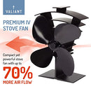 Valiant FIR361 Premium IV Heat Powered Stove Fan, Satin Black