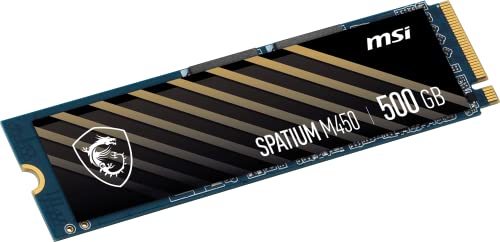 MSI SPATIUM M450 NVMe M.2 Internal Solid State Drive, 500 GB