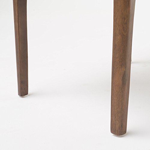 Christopher Knight Home Kwame Fabric/Walnut Finish Dining Chairs, 2-Pcs Set, Dark Grey