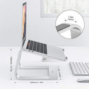 Laptop Stand, OMOTON Detachable Laptop Mount, Aluminum Laptop Holder Stand for Desk, Compatible with MacBook Air/Pro, Dell, HP, Lenovo and All Laptops (11-16 inch), Silver