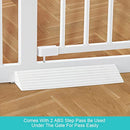 Child Pet Safety Gates Adjustable Baby Gate with A 10CM Extension Barrier 77CM Height 75~95CM Width - White