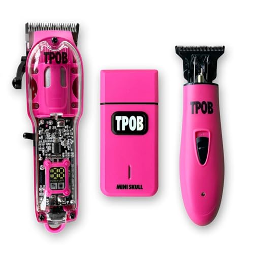 TPOB Slime 2 Professional Hair Clippers Collection (Candy Set) Includes Clipper/Trimmer/Foil Shaver & 4 Black Guide Combs…