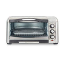 Hamilton Beach Air Fryer Countertop Toaster Oven with Large Capacity, Fits 6 Slices or 12” Pizza, 4 Cooking Functions for Convection, Bake, Broil, Easy Access, Sure-Crisp, Stainless Steel (31323)