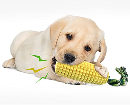 Dog Chew Toys for Aggressive Chewers, Indestructible Tough Durable Squeaky Interactive Dog Toys, Puppy Teeth Chew Corn Stick Toy for Small Meduium Large Breed