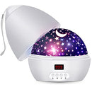 [ Newest Vision ]Star Light Rotating Projector, MOKOQI Night Lighting Star Moon Projection Lamp 4 LED Bulbs 4 Modes with Timer Auto Shut-Off & Hanging Strap for Kids Baby Bedroom (White)
