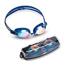 JEORGE Swimming Goggles + Silicon Cap Combo (Blue)