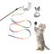 PELLUM Cat Toys, Cat Rainbow Wand Toy Cat Teaser Toy, Interactive Cat Toy Wand Kitten Toys, Colorful Ribbon Charmer for Indoor Cats to Play Chase Exercise - 2PCS