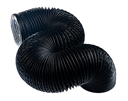 Ø 125mm / 3m Black Flexible Exhaust Hose with Aluminium Insulation - Ø 5'' / 10ft Air Conditioner Hose - Flexible Pipe