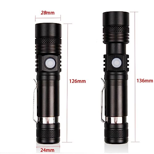 Led Torch Rechargeable 10000 Lumens, Tactical Torch with 5 Modes-Flashlight Waterproof Focus Zoomable Handheld Torches- Led Torch High Lumes Camping & Hiking Light