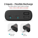 ROMOSS 10000mAh Mini Power Bank, Portable Charger External Battery Packs with Dual USB Output 2.1A LCD Display Perfect Carry for Travel, Compatible with iPhone 12 pro max 11 pro X 10, Samsung & More