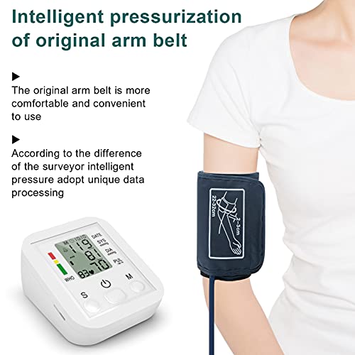 Eacam Portable Electronic Blood Pressure Monitor Household Arm Band Type Sphygmomanometer with LCD Display Accurate Measurement