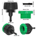 5-Pack Drip Irrigation Hose Connectors,DanziX 1/4 Inch Drip Irrigation Tubing x 3/4 or G2/1 FHT Swivel Garden Faucet Adapter,Convert 3/4" or G2/1 Garden Hose to 1/4" Drip Pipe for Irrigation Kits