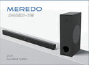 180W Sound Bar MEREDO 2 in 1 Detachable Soundbar for TV 2.1CH Soundbar with Subwoofer 5 EQ Modes Treble & Bass Adjust (ARC Cable) Optical/BT 5.0/AUX, 12L Deep Bass for Home Theater-37 Inch