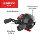 Zebco 202 & 404 Spincast Reels and Fishing Rod Combos (2-Pack), 5-Foot 6-Inch 2-Piece Fishing Pole, Size 30 and 40 Reels, Right-Hand Retrieve, Pre-Spooled with 10 lb and 15 lb Cajun Line, Black/Red
