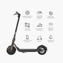 Segway Ninebot Electric Kick Scooter F30 Models with 30km Long Range, Pneumatic Tire, Dual Brakes - Commuter E-Scooter for Adults