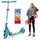 Kicksy - Kick Scooter for Kids Ages 8-12 & Scooter for Teens 12 Years and Up- Big Wheel Scooter for Stability-2 Wheel Scooter for Boys & Girls- Foldable Kick Scooter Adult-Up to 220 lbs Charleston