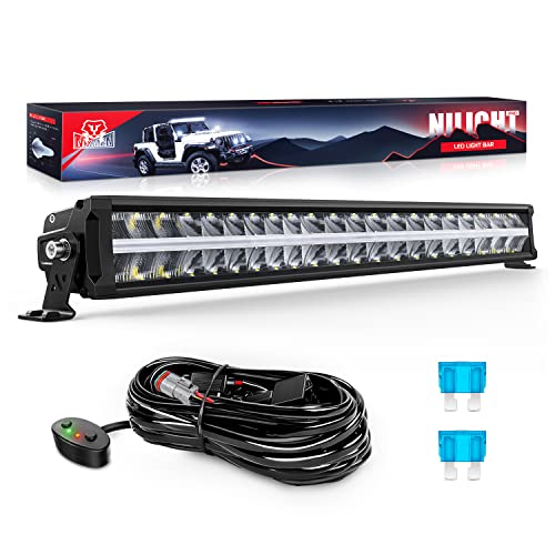 Nilight 30 Inch LED Light Bar 240W 24800LM Anti-Glare Flood Spot Combo Offroad LED Driving Light Bar IP68 w/ 14AWG DT Connector Wiring Kit for Pickup Truck SUV ATV UTV Boat 4x4 Jeep