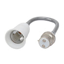 Aexit 2pcs (Lighting fixtures and controls) B22 to E27 Light Lamp Bulb All Direction Extender Adapter White (55ry378qf691) 20cm Length