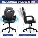 Ergonomic Computer Gaming Chair – PU Leather Desk Chair with Lumbar Support, Swivel Office Chair Executive Chair with Padded Armrest and Seat Cushion for Gaming, Study and Working