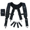 MELOTOUGH Tool Belt Braces Construction Bag Suspenders Heavy Duty Padded Work belt Suspenders for Carpenter/Electrician/Roofing/Farmer work Suspension Rig, Black, Tool Belt Suspenders