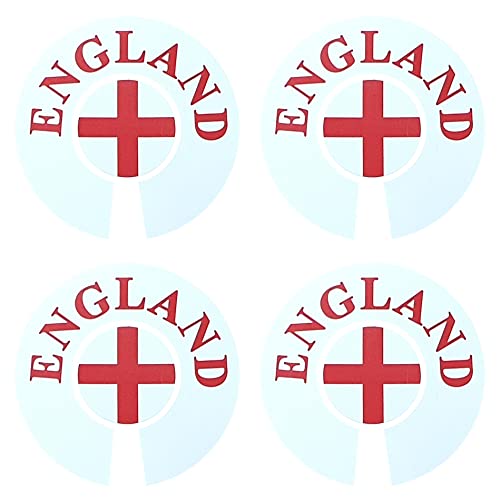 Acclaim Jumbo 6 cm England White Red Lawn Bowls Identification Stickers Markers 4 Full Sets Of 4 Self Adhesive