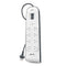 Belkin 8-Outlet Surge Protection Strip with 2,4 Amp USB Charging, White/Grey (BSV804au2M)