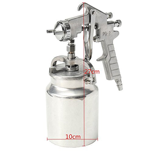 NUZAMAS Suction Feed Air Spray Paint Gun 2.0mm Stainless Nozzle 1000ml Capacity Airbrush Painting Tool for Car Furniture Painting Hand Held Paint Sprayer