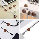 CHEFBEE 8 Pack Cable Clips, Cord Organizer Cable Management, Self Adhesive Wire Holder System, Multipurpose Wire Clips for All Your Computer, Electrical, Charging or Mouse Cord (Coffee)