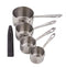 MASTERPRO Professional Measuring Cups with Leveller, Stainless Steel/black, MPMCUPS