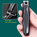 No Splash Nail Clippers with Catcher, Stainless Steel Professional Fingernail and Toenail Clippers for Thick Nails,Easy to Use Large Nail Clippers for Men, Women and Seniors