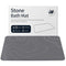 ZIKIBL Stone Bath Mat Diatomaceous Earth Bath Mat Super Absorbent Diatomite Stone Bath Mats for Bathroom Quick-Drying Non-Slip Bath Stone Mat Easy to Clean Stone Shower Mat(24 * 16'' Grey)